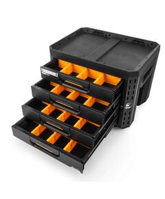 Ящик для инструментов TOUGHBUILT TB-B1-D-74 StackTech большой с 4 выдвижными ящиками, фото  | SNABZHENIE.com.ua