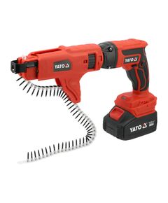 Шурупокрут YATO до г/к плит акумуляторний 18В 4АГод, з обойм шуруп: Ø= 3,5-4,2мм, l= 22-55мм, фото  | SNABZHENIE.com.ua