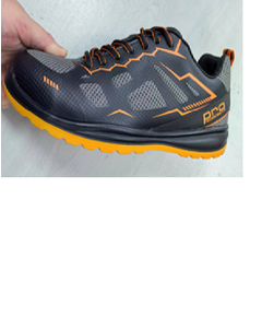 GTM Кросівки захисні р.39 з композ. носком, сітка, чорні з помаранчевим, фото  | SNABZHENIE.com.ua