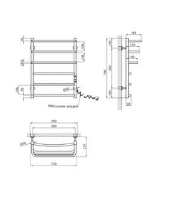 Полотенцесушитель электрический Kroner KRP Prima ER700x500-6, фото  | SNABZHENIE.com.ua