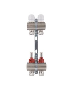 Thermo Alliance Standart Коллектор латунный с расходомерами и евроконусами 1"х2  TAS235W2E, фото  | SNABZHENIE.com.ua