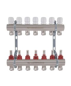 Thermo Alliance Standart Коллектор латунный с расходомерами и евроконусами 1"х7  TAS235W7E, фото  | SNABZHENIE.com.ua