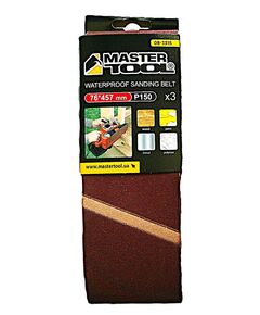 Лента шлифовальная MASTERTOOL зерно 150 76×457 мм 3 шт 08-3315, фото  | SNABZHENIE.com.ua