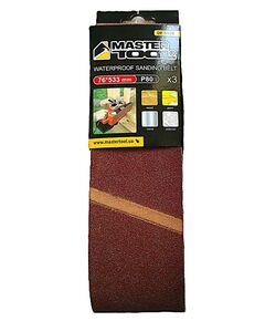Лента шлифовальная MASTERTOOL зерно 80 76×533 мм 3 шт 08-3408, фото  | SNABZHENIE.com.ua