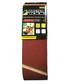 Лента шлифовальная MASTERTOOL зерно 100 76×533 мм 3 шт 08-3410, фото  | SNABZHENIE.com.ua