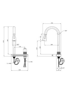Смеситель для моек Kroner KRP Schwarze - SCH2363, фото  | SNABZHENIE.com.ua