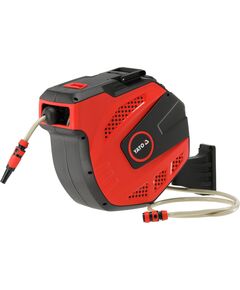 Шланг водяний ПВХ YATO на автозмот котушці з 4-сполуч муфтами 1/2",Ø=11.5мм,тиск-8 Bar,l=35м+наконен, фото  | SNABZHENIE.com.ua