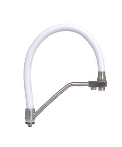 Излив в сборе Lidz (330х265х35) для смесителя для кухни Aria 020F3 Nickel/White LDARI3302653549380, фото  | SNABZHENIE.com.ua