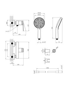 Смеситель для душа Kroner Element 211411-3801, фото  | SNABZHENIE.com.ua