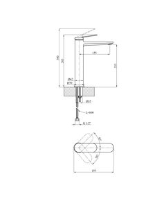 Смеситель для раковины Kroner Element 211111-0101, фото  | SNABZHENIE.com.ua