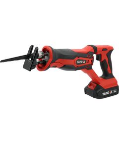 Пила шаблева акумуляторна YATO : Li-Ion 18 В, 2 АГод, товщина відрізу- 120/ 6 мм дерево/ метал, фото  | SNABZHENIE.com.ua