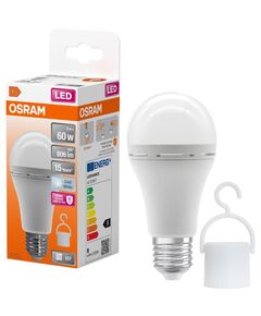 Лампа OSRAM LED E27 8Вт 806Лм 4000К A60 акумуляторна, фото  | SNABZHENIE.com.ua