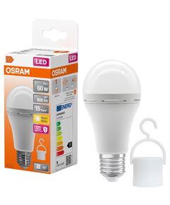 Лампа OSRAM LED E27 8Вт 806Лм 2700К A60 акумуляторна, фото  | SNABZHENIE.com.ua