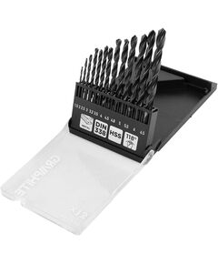 Набір свердел по металу GRAPHITE HSS зі швидкорізальної сталі HSS 1.5-6.5мм кейс 13шт, фото  | SNABZHENIE.com.ua