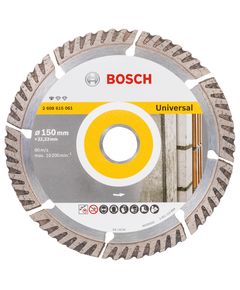 Алмазний відрізний круг BOSCH 150x22,23 мм, Стандартний для універсального використання, фото  | SNABZHENIE.com.ua
