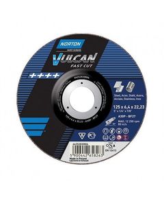 Круг шлифовальный NORTON VULCAN FAST CUT 125х22,2 мм для металла, фото  | SNABZHENIE.com.ua