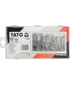 Шплинти прямі YATO, набір 1000 шт різних розмірів, фото  | SNABZHENIE.com.ua