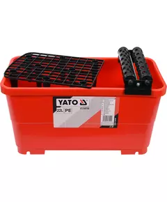 Відро пластикове з валами та решіткою 22 л, для плиткових робіт YATO (YT-54750), фото  | SNABZHENIE.com.ua