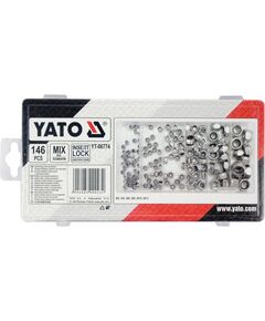 Гайки самозажимные YATO М4-М10, 146 шт в коробке, фото  | SNABZHENIE.com.ua