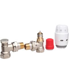 Комплект термостатичний Danfoss RAS-C2 + RA-N + RLV-S, H-подібний, нижнє підкл, RA, 1/2", кутовий, фото  | SNABZHENIE.com.ua