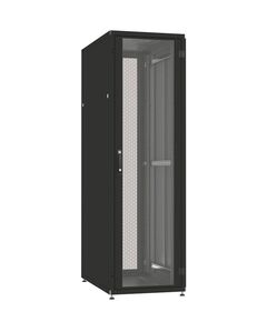 Шафа ZPAS 19", 42U, SZB IT, одностулкові передні та задні перфоровані двері, 600x1000 мм, максимально 1500кг, чорна, фото  | SNABZHENIE.com.ua