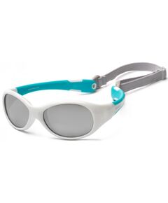 Дитячі сонцезахисні окуляри Koolsun Flex, 3-6р, біло-бірюзовий, фото  | SNABZHENIE.com.ua