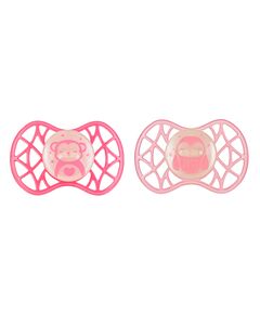 Пустушка Nuvita Air55 Explorer 6міс+, ортодонтична, 2шт, світиться у темряві, мавпа/сова, фото  | SNABZHENIE.com.ua