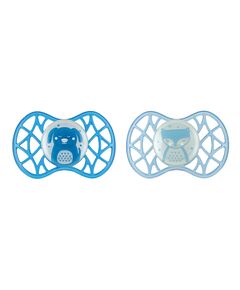 Пустушка Nuvita Air55 Explorer 6міс+, ортодонтична, 2шт, світиться у темряві, собачка/лис, фото  | SNABZHENIE.com.ua