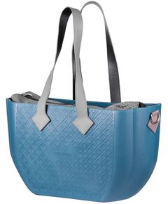 Сумка Nuvita MyMia ручки шкіра, килимок, ремені для коляски, синьо-сірий, фото  | SNABZHENIE.com.ua