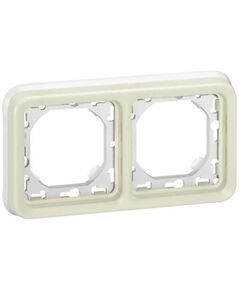 Legrand Plexo Legrand Супорт з рамкою для вбудованого монтажу 2 поста, білий, фото  | SNABZHENIE.com.ua