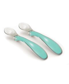 Дитяча ложечка Nuvita Easy Eating Cool 6міс+, силіконова, 2шт, зелений, фото  | SNABZHENIE.com.ua
