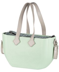 Сумка Nuvita MyMia ручки еко-шкіра, килимок, ремені для коляски, м'ятно-сірий, фото  | SNABZHENIE.com.ua