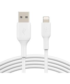 Кабель USB-A > Lightning заряджання/синхронізації Belkin 2м, 12Вт, PVC, білий, фото  | SNABZHENIE.com.ua