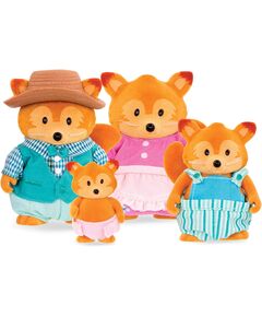 Набір фігурок Li`l Woodzeez Сім'я Лисичок 4од, книжка EN, фото  | SNABZHENIE.com.ua