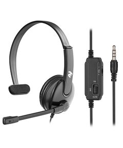 Гарнітура ПК моно On-ear 2E CH12 mini-jack, omni-mic, 1.2м, чорний, фото  | SNABZHENIE.com.ua