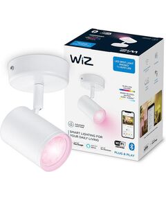 WiZ Світильник точковий накладний розумний IMAGEO Spots, 1х5W 2200-6500K RGB білий, фото  | SNABZHENIE.com.ua