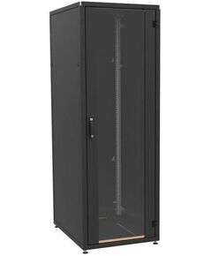Шафа ZPAS 19", 42U, SZB IT, одностулкові передні та задні перфоровані двері, 600х800 мм, максимально 1000кг, чорна, фото  | SNABZHENIE.com.ua