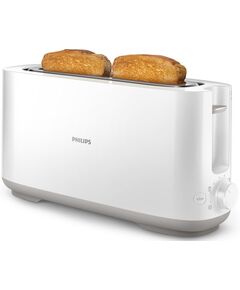 Тостер Philips Daily Collection 1000Вт, 1 відділення, пластик, білий, фото  | SNABZHENIE.com.ua