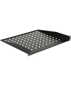 Полиця MIRSAN 19", 1U, консольна, глибина 400 мм, чорна, фото  | SNABZHENIE.com.ua