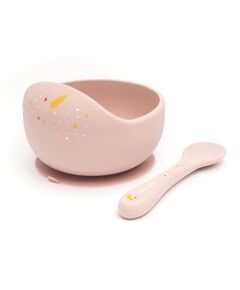 Набір посуду Oribel Cocoon миска та ложка, рожевий, фото  | SNABZHENIE.com.ua