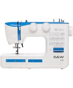 Швейна машина iSEW E36, електромех., 62Вт, 36 шв.оп., петля напівавтомат, білий+синій, фото  | SNABZHENIE.com.ua