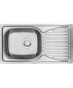 Мийка кухонна Deante Doppio, нерж.сталь, прямокут., з крилом, 780х430х160мм, чаша - 1, накладна, нерж, фото  | SNABZHENIE.com.ua