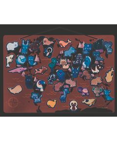 Магнітний набір Janod Карта світу з тваринами, фото  | SNABZHENIE.com.ua