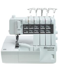 Коверлок MINERVA  M4000CL, 120Вт, 20 оп., (5, 4, 3, 2-х ниткові шви), білий, фото  | SNABZHENIE.com.ua