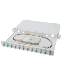 Оптична панель DIGITUS 19' 1U, 12xSC duplex, incl, Splice Cass, OM3 Color Pigtails, Adapter, фото  | SNABZHENIE.com.ua