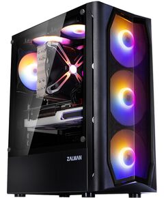 Корпус Zalman N4 Rev.1 без БЖ, 1xUSB3.0, 2xUSB2.0, 3x140мм RGB, 3x120мм RGB, VGA 315мм, LCS ready, TG Side Window, ATX, чорний, фото  | SNABZHENIE.com.ua