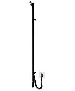 Рушникосушка Mario електрична Рей-І, 1500x30x130мм, таймер-регулятор, нерж.сталь, чорний матовий, фото  | SNABZHENIE.com.ua