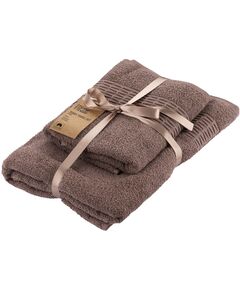 Набір рушників махрових ARDESTO Lotus, 50х90см, 70х140см, 2шт, 100% бавовна, коричневий світлий, фото  | SNABZHENIE.com.ua