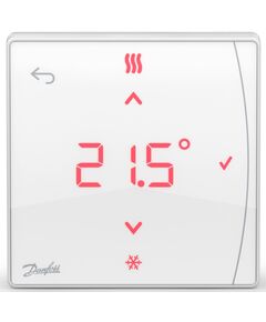 Терморегулятор Danfoss Icon2 Featured RT, IR датчик, +5...35 °C, програмований, бездротовий, накладний, 3В, білий, фото  | SNABZHENIE.com.ua