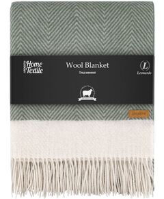 Плед ARDESTO Leonardo Bianco, 140x200см, 100% вовна, зелений, фото  | SNABZHENIE.com.ua